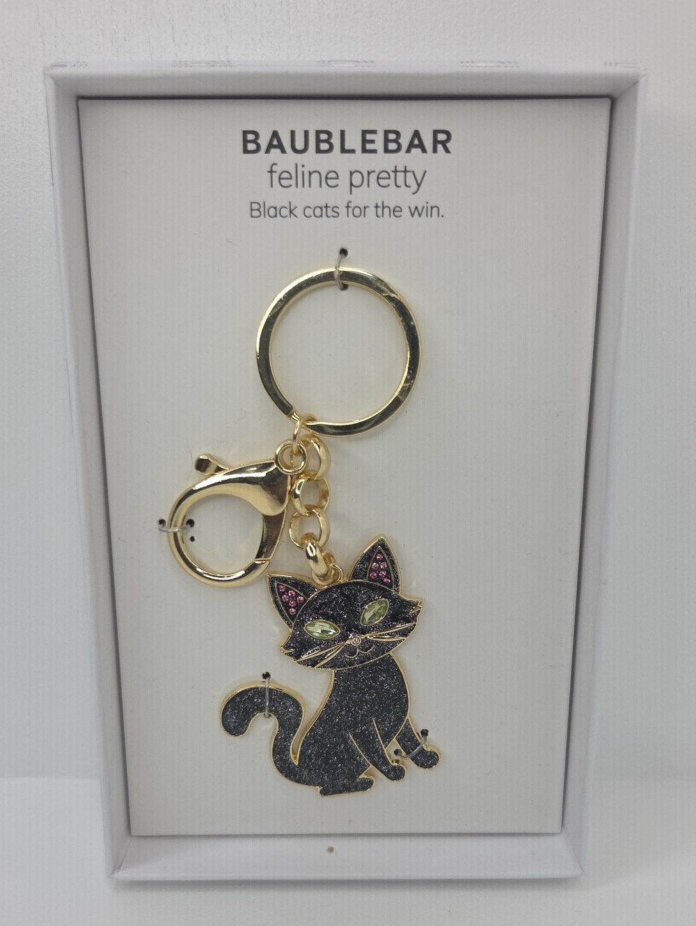 🐈‍⬛▪️BaubleBar ▪️' feline Pretty' Black Cat Keychain
